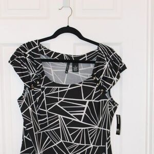 New Directions Black & White Top